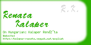 renata kalaper business card
